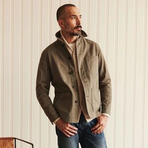 The Ojai Jacket
in Organic Smoked Olive Foundation Twill
Brand New Size L